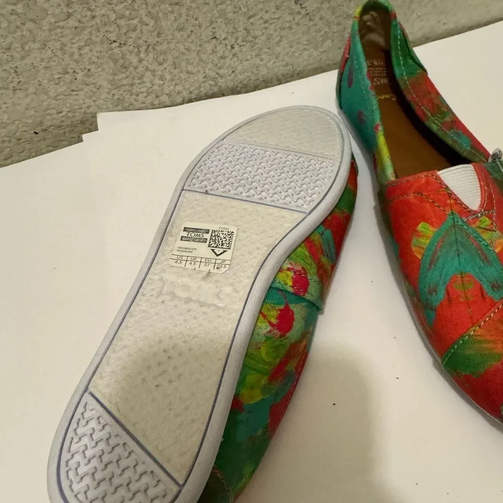 New Toms Classic Women's Ramsey Slip On Flats Tyler Ramsey Multi Color  6.5